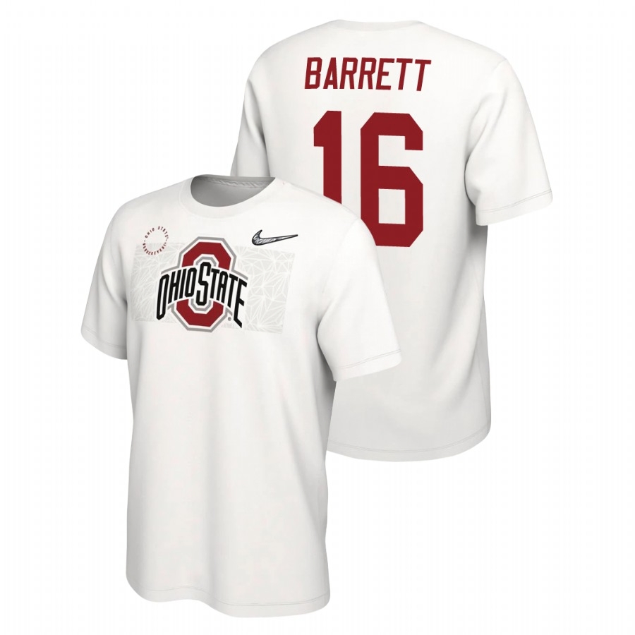 Ohio State Buckeyes Men's NCAA J.T. Barrett #16 White Nike Playoff College Football T-Shirt WRE2649RC